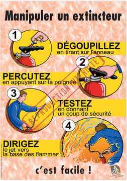 manipuler un extincteur